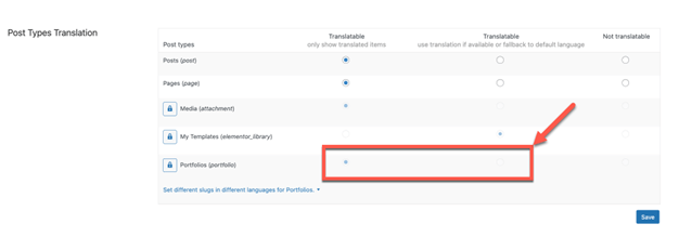 Translating Your WordPress Site - Portfolios Custom Post Type